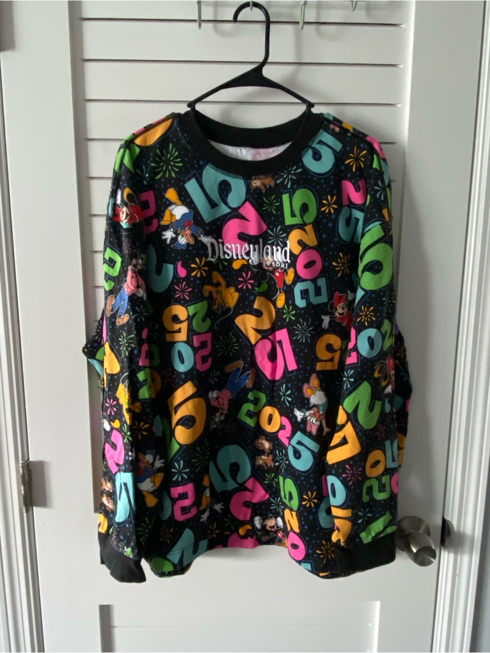 Disney Disneyland Resort 2025 Commemorative Firework Crewneck Long Sleeve Top XL